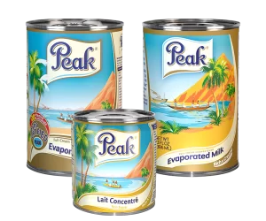 Peak Evaporated Milk international exporter supplying bulk dairy products from Nigeria to international markets