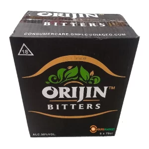 Origin Bitters 750ml bottle supplied by Renamy Global Resources for wholesale export from Nigeria