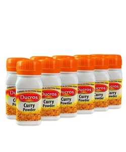 Ducros Curry premium curry seasoning blend packaged in a retail glass jar for culinary seasoning, wholesale supply, and export distribution from Nigeria.