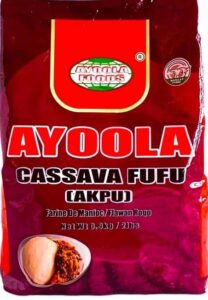Ayoola Cassava Fufu wholesale supplier Nigeria for export to importers, supermarkets, distributors, and African food retailers.